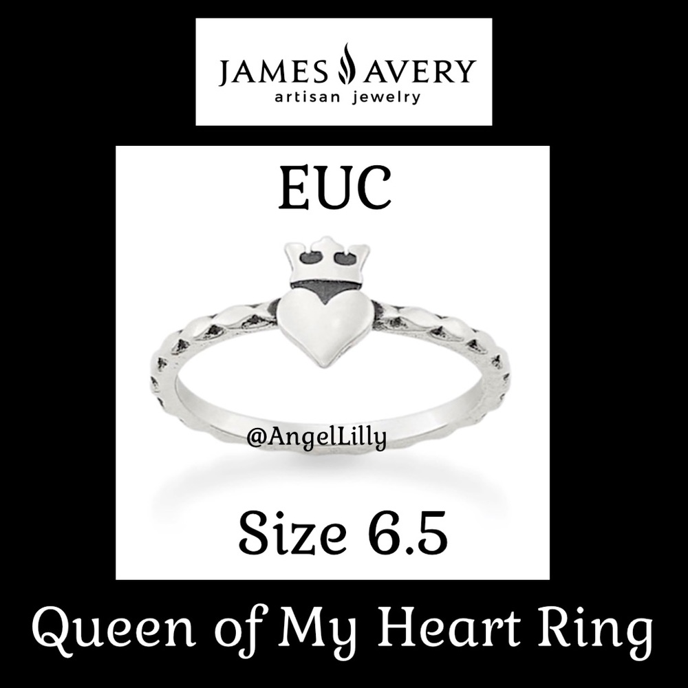 James Avery Queen of My Heart Ring EUC